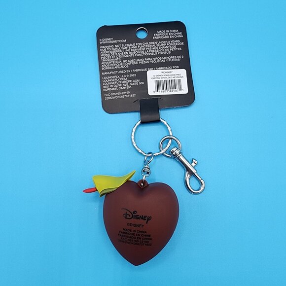 Loungefly Disney Robin Hood 3D Keychain Tree Carving Heart Maid Marian Charm - Picture 6 of 12